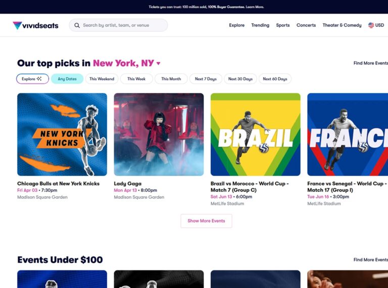 Vivid Seats screenshot